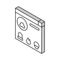 Bedienung Haustier Beerdigung isometrisch Symbol Vektor Illustration