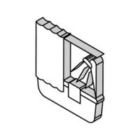 Dusche Motel isometrisch Symbol Vektor Illustration