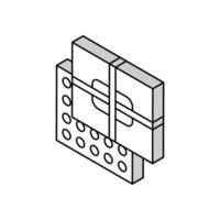 Schokolade Süßigkeiten Box isometrisch Symbol Vektor Illustration