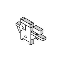 Sägewerk Ausrüstung isometrisch Symbol Vektor Illustration