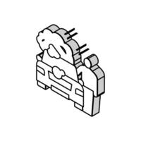 Kunde Auto Waschen isometrisch Symbol Vektor Illustration