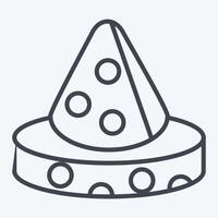 ikon ost. relaterad till picknick symbol. linje stil. enkel design redigerbar. enkel illustration vektor