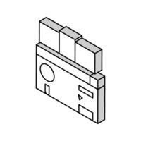 echt Nachlass Markt recherchieren isometrisch Symbol Vektor Illustration