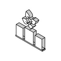 Stadt Gartenarbeit Umgebung isometrisch Symbol Vektor Illustration