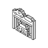 nicht Kontakt Auto waschen Bedienung isometrisch Symbol Vektor Illustration