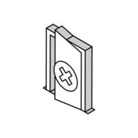 Feuer Verbrennung Verbot Zeichen isometrisch Symbol Vektor Illustration