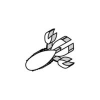 Spinner Angeln Zubehörteil isometrisch Symbol Vektor Illustration