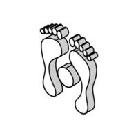 postural deformitet fötter isometrisk ikon vektor illustration