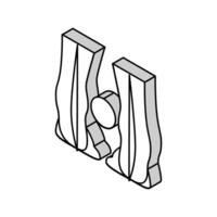 utåt krökning av ben isometrisk ikon vektor illustration