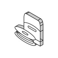 monofilament linje isometrisk ikon vektor illustration