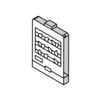 ångande te isometrisk ikon vektor illustration