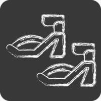 Symbol Sandalen. verbunden zu Mode Symbol. Kreide Stil. einfach Design editierbar. einfach Illustration vektor