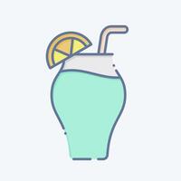 ikon cocktail. relaterad till cocktails, dryck symbol. klotter stil. enkel design redigerbar. enkel illustration vektor