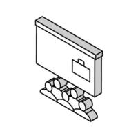 Geschäft Konferenz Treffen isometrisch Symbol Vektor Illustration