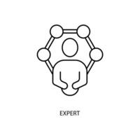 expert- begrepp linje ikon. enkel element illustration. expert- begrepp översikt symbol design. vektor