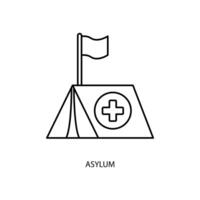 asyl begrepp linje ikon. enkel element illustration. asyl begrepp översikt symbol design. vektor