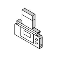 Ausrüstung zum Boden testen und Gewicht Messung isometrisch Symbol Vektor Illustration