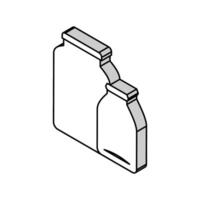 Krug Glas Produktion isometrisch Symbol Vektor Illustration