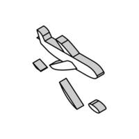 hoppa från flygplan isometrisk ikon vektor illustration