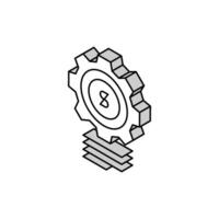 Geld Arbeiten mechanisch Ausrüstung isometrisch Symbol Vektor Illustration