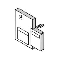 finanziell Bericht Taschenrechner isometrisch Symbol Vektor Illustration