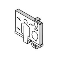 Anatomie Schule Gegenstand isometrisch Symbol Vektor Illustration