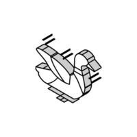 ausgestopft Köder zum Ente isometrisch Symbol Vektor Illustration
