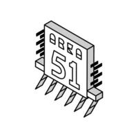 Experimental- Bereich 51 isometrisch Symbol Vektor Illustration