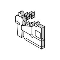 torkning te isometrisk ikon vektor illustration