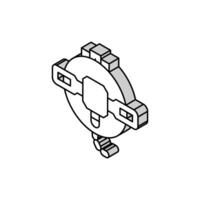 jakt fälla isometrisk ikon vektor illustration