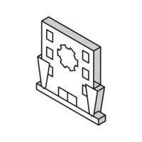 Gebäude Mehrfarbig Beleuchtung isometrisch Symbol Vektor Illustration