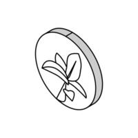 Blume Boho isometrisch Symbol Vektor Illustration