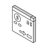 betalning av skatter och avgifter isometrisk ikon vektor illustration