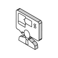 Beratung Kunden auf regulatorisch Probleme isometrisch Symbol Vektor Illustration