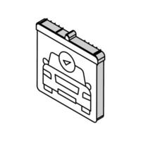 Treiber Tag von Prüfung isometrisch Symbol Vektor Illustration