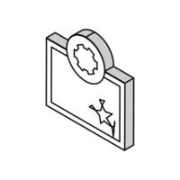 Fenster Reparatur isometrisch Symbol Vektor Illustration