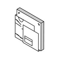 Segeltuch und Material Harz Kunst isometrisch Symbol Vektor Illustration