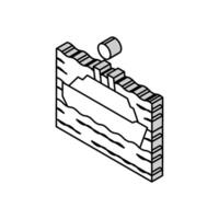 öppen hav isometrisk ikon vektor illustration