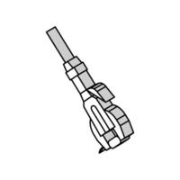 Presslufthammer Werkzeug isometrisch Symbol Vektor Illustration