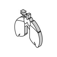 bräss endokrinologi isometrisk ikon vektor illustration
