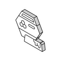 bivax förpackning biodling isometrisk ikon vektor illustration