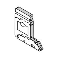 Pollen Flasche Bienenzucht isometrisch Symbol Vektor Illustration