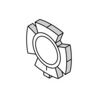 Scheinwerfer elektrisch Ausrüstung isometrisch Symbol Vektor Illustration