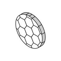 Ball Fußball isometrisch Symbol Vektor Illustration