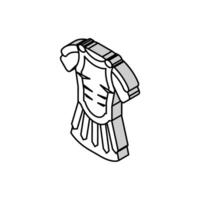 legionär kläder gammal rom isometrisk ikon vektor illustration