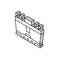 stadion fotboll isometrisk ikon vektor illustration