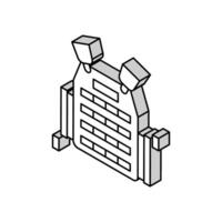 Körperschutz isometrische Symbolvektorillustration vektor