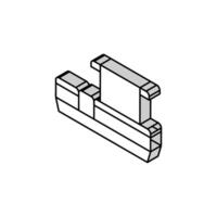 Ponton Boot isometrisch Symbol Vektor Illustration