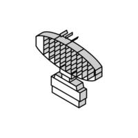 Radar Ausrüstung isometrisch Symbol Vektor Illustration