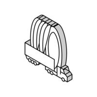 kommerziell LKW Reifen isometrisch Symbol Vektor Illustration